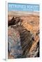 Petrified Forest National Park, Arizona - Daytime Close Up-Lantern Press-Framed Art Print