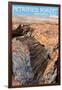 Petrified Forest National Park, Arizona - Daytime Close Up-Lantern Press-Framed Art Print