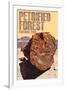 Petrified Forest National Park, Arizona - Petrified Wood Close Up-Lantern Press-Framed Art Print