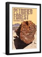 Petrified Forest National Park, Arizona - Petrified Wood Close Up-Lantern Press-Framed Art Print