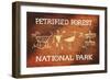 Petrified Forest National Park, Arizona - Petroglyphs-Lantern Press-Framed Art Print