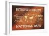 Petrified Forest National Park, Arizona - Petroglyphs-Lantern Press-Framed Art Print