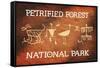 Petrified Forest National Park, Arizona - Petroglyphs-Lantern Press-Framed Stretched Canvas