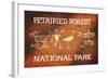 Petrified Forest National Park, Arizona - Petroglyphs-Lantern Press-Framed Art Print