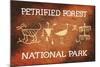 Petrified Forest National Park, Arizona - Petroglyphs-Lantern Press-Mounted Art Print