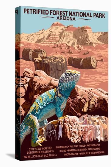 Petrified Forest National Park - Arizona-Lantern Press-Stretched Canvas