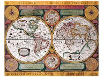 Antique Map, Terre Universelle, 1594-Petro Plancio-Art Print