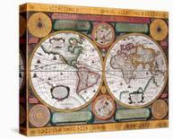 Antique Map, Terre Universelle, 1594-Petro Plancio-Laminated Art Print