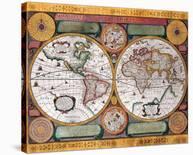 Antique Map, Terre Universelle, 1594-Petro Plancio-Laminated Art Print