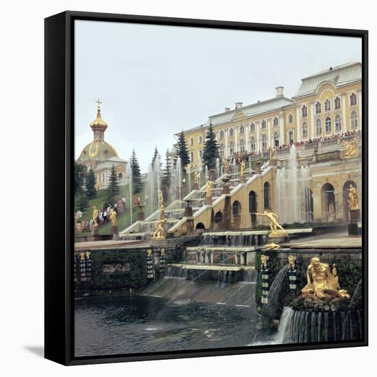 Petrodovorets Palace Near St Petersburg, 19th Century-CM Dixon-Framed Stretched Canvas