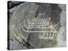 Petroglyph, Boat-Axe culture, pre-Viking, Bohuslan, Sweden, Bronze Age-Werner Forman-Stretched Canvas