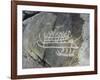 Petroglyph, Boat-Axe culture, pre-Viking, Bohuslan, Sweden, Bronze Age-Werner Forman-Framed Photographic Print