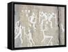 Petroglyph, Boat-Axe culture, pre-Viking, Bohuslan, Sweden, Bronze Age-Werner Forman-Framed Stretched Canvas