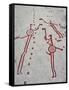 Petroglyph, Boat-Axe culture, pre-Viking, Vitlycke, Bohuslan, Sweden, Bronze Age-Werner Forman-Framed Stretched Canvas