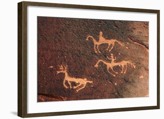 Petroglyph, Canyon De Chelly National Monument, Chinle, Arizona, USA-Michel Hersen-Framed Photographic Print