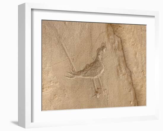 Petroglyph, Chaco Culture Nat'l Historical Park, UNESCO World Heritage Site, New Mexico, USA-James Hager-Framed Photographic Print