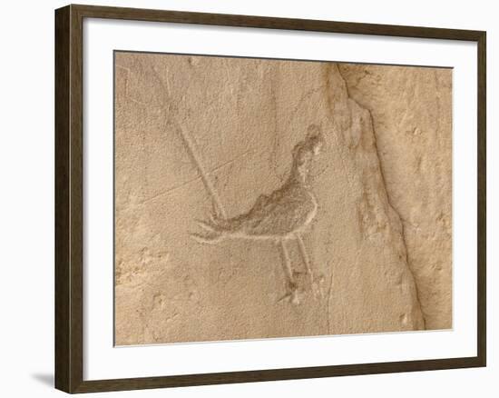 Petroglyph, Chaco Culture Nat'l Historical Park, UNESCO World Heritage Site, New Mexico, USA-James Hager-Framed Photographic Print