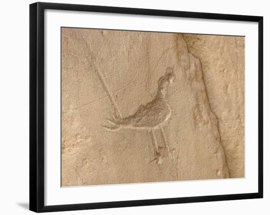 Petroglyph, Chaco Culture Nat'l Historical Park, UNESCO World Heritage Site, New Mexico, USA-James Hager-Framed Photographic Print