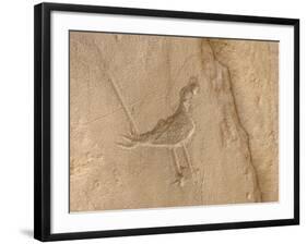 Petroglyph, Chaco Culture Nat'l Historical Park, UNESCO World Heritage Site, New Mexico, USA-James Hager-Framed Photographic Print