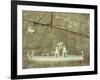 Petroglyph depicting phallic figures on board a ship, apparently performing a ceremonial axe dance-Werner Forman-Framed Giclee Print