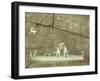 Petroglyph depicting phallic figures on board a ship, apparently performing a ceremonial axe dance-Werner Forman-Framed Giclee Print