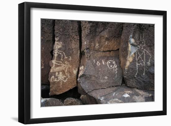 Petroglyph National Monument, Petroglyphs, New Mexico, USA-null-Framed Premium Giclee Print