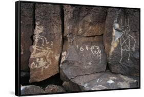 Petroglyph National Monument, Petroglyphs, New Mexico, USA-null-Framed Stretched Canvas