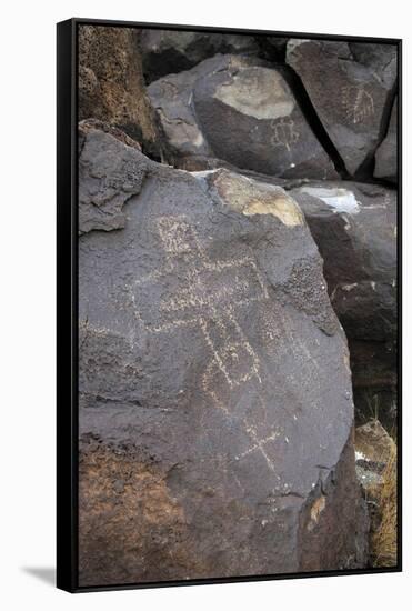 Petroglyph National Monument, Petroglyphs, New Mexico, USA-null-Framed Stretched Canvas