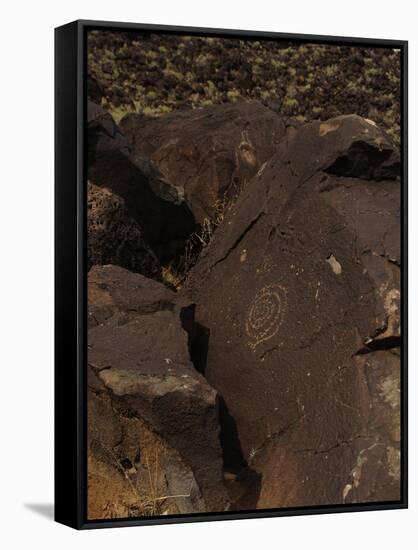 Petroglyph National Monument, Petroglyphs, New Mexico, USA-null-Framed Stretched Canvas