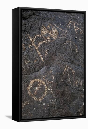 Petroglyph National Monument, Petroglyphs, New Mexico, USA-null-Framed Stretched Canvas