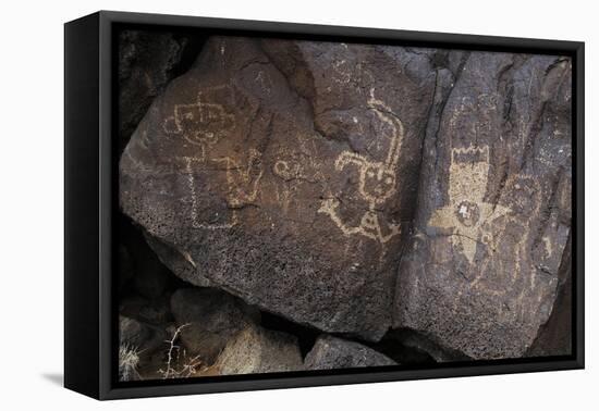 Petroglyph National Monument, Petroglyphs, New Mexico, USA-null-Framed Stretched Canvas