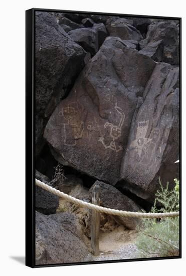 Petroglyph National Monument, Petroglyphs, New Mexico, USA-null-Framed Stretched Canvas