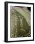 Petroglyph with two men facing each other and brandishing axes, Bronze Age-Werner Forman-Framed Giclee Print
