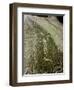 Petroglyph with two men facing each other and brandishing axes, Bronze Age-Werner Forman-Framed Giclee Print