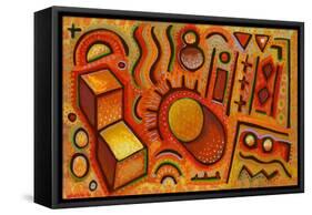 Petroglyph-John Newcomb-Framed Stretched Canvas