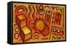 Petroglyph-John Newcomb-Framed Stretched Canvas