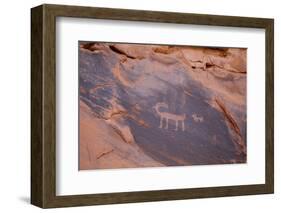 Petroglyphs at Ear of the Wind Arch, Monument Valley Navajo Tribal Park, Monument Valley, Utah-Michael DeFreitas-Framed Photographic Print