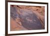 Petroglyphs at Ear of the Wind Arch, Monument Valley Navajo Tribal Park, Monument Valley, Utah-Michael DeFreitas-Framed Photographic Print