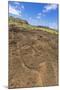 Petroglyphs Carved in the Lava at the 15 Moai Restored Ceremonial Site of Ahu Tongariki-Michael-Mounted Photographic Print