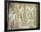 Petroglyphs; figures brandishing weapons, with a reindeer-Werner Forman-Framed Giclee Print