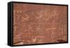 Petroglyphs, Gold Butte, Nevada, United States of America, North America-James Hager-Framed Stretched Canvas