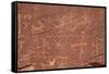 Petroglyphs, Gold Butte, Nevada, United States of America, North America-James Hager-Framed Stretched Canvas