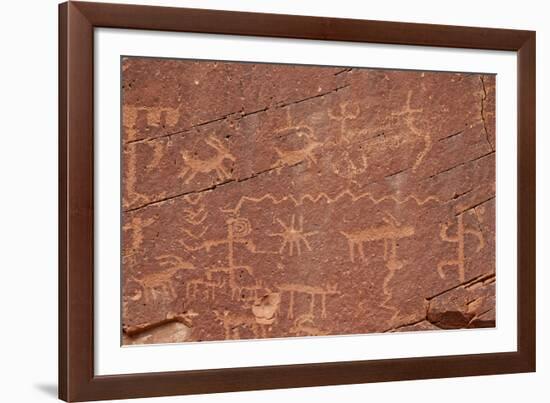 Petroglyphs, Gold Butte, Nevada, United States of America, North America-James Hager-Framed Photographic Print