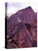 Petroglyphs in Gurvansaikhan National Park, Gobi Desert, Mongolia-Gavriel Jecan-Stretched Canvas