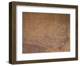 Petroglyphs Near Una Vida, Chaco Culture National Historic Park, New Mexico, USA-James Hager-Framed Photographic Print