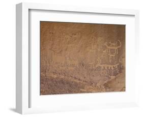 Petroglyphs Near Una Vida, Chaco Culture National Historic Park, New Mexico, USA-James Hager-Framed Photographic Print