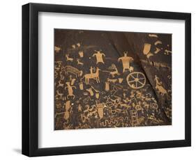 Petroglyphs, Newspaper Rock State Historic Monument, Canyonlands National Park, Utah, USA-David Barnes-Framed Photographic Print