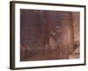 Petroglyphs of Native Americans Hunting on Horseback, Canyon De Chelly, Arizona-null-Framed Photographic Print