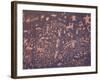 Petroglyphs on Sandstone Rock, Newspaper Rock, near Monticello, Utah, USA-Jamie & Judy Wild-Framed Photographic Print