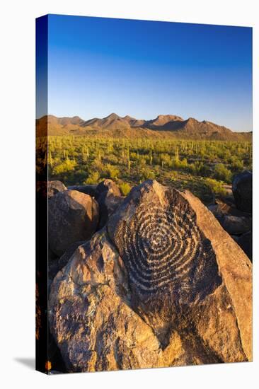 Petroglyphs on Signal Hill, Saguaro National Park, Tucson, Arizona, Usa-Russ Bishop-Stretched Canvas